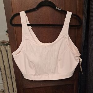 Duluth Trading Co Woman's Plus Size 24W Soft Pink Adjustabust Sports Bra